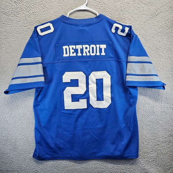 Players Of The Year Barry Sanders #20 Detroit Lions NFL Jersey Size 58 Blue - Picture 8 of 13